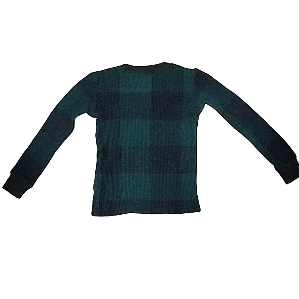 The Children's Place Green & Black Plaid Christmas Cotton Pjs size 12-18 mos - Picture 3 of 10